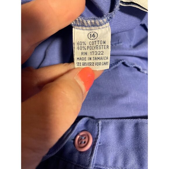 Alison Craig Purple Pleated Button Front High Waisted Shorts Sz 14 - Picture 6 of 7